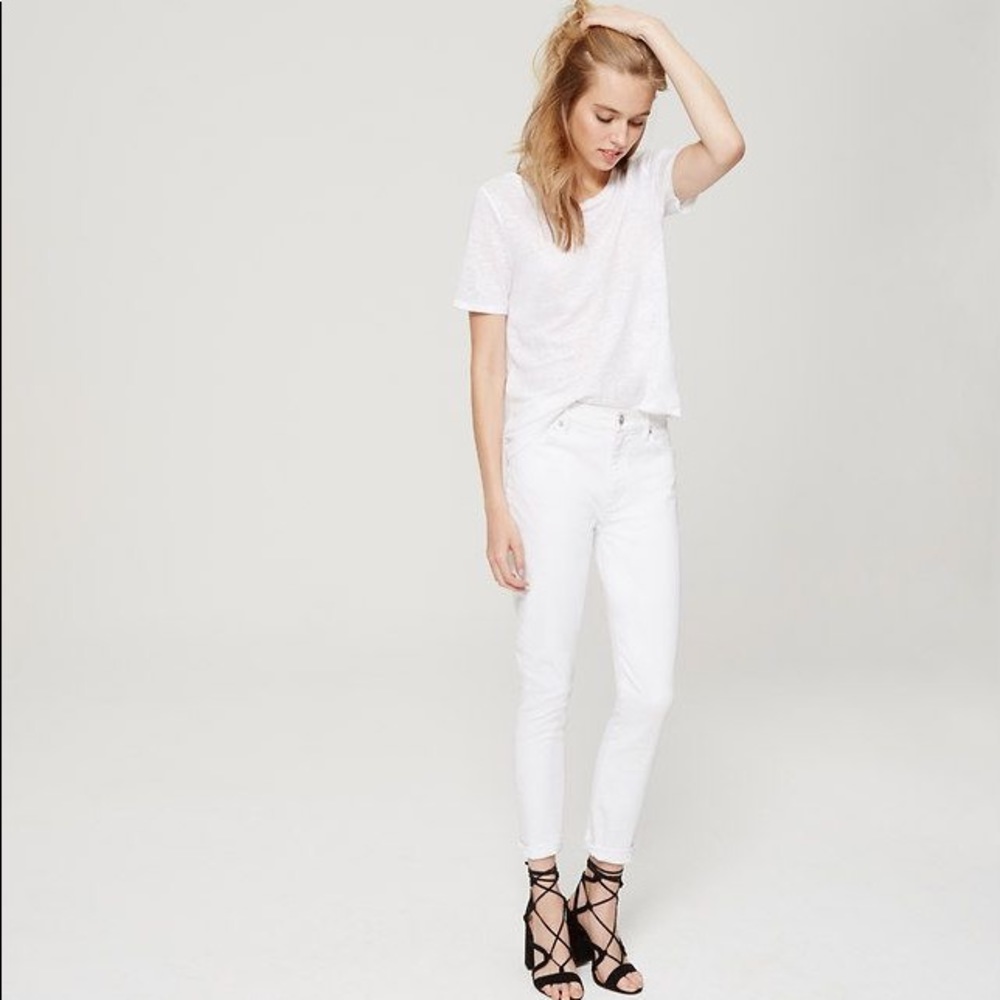 LOFT Modern High Waist Skinny Ankle Jeans